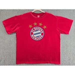 FC Bayern Munchen Shirt Mens XXL Red Soccer Futbol Graphic Tee